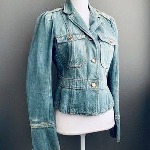 BEBE 100% Cotton Denim Jacket